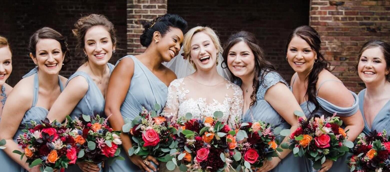 Photo of our bride and her bridesmaids