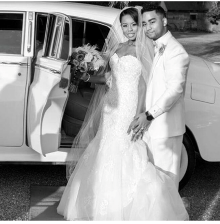 Jon Lei Atelier real bride with her husband